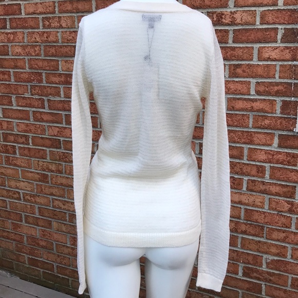 NWT Express size XS cream button down sweater - Picture 5 of 6